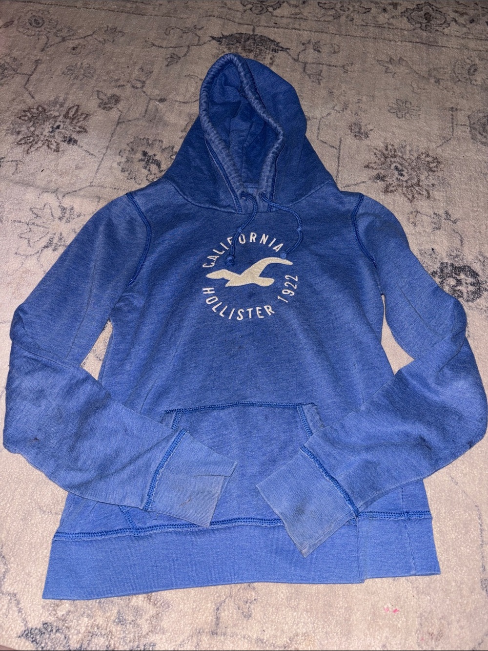 Hollister Blue Pullover Hoodie with California Logo